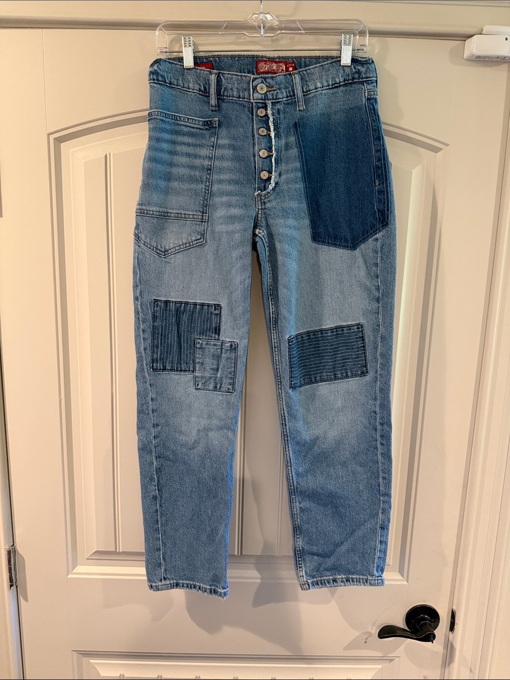 Relaxed Patchwork Light Blue Women's Jeans